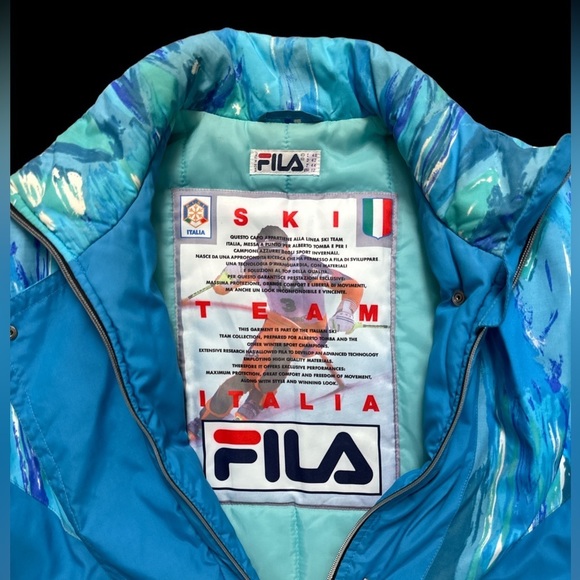 Fila Team Italia Ski Jacket  Blue Size 12 in Excellent condition. - Picture 2 of 5